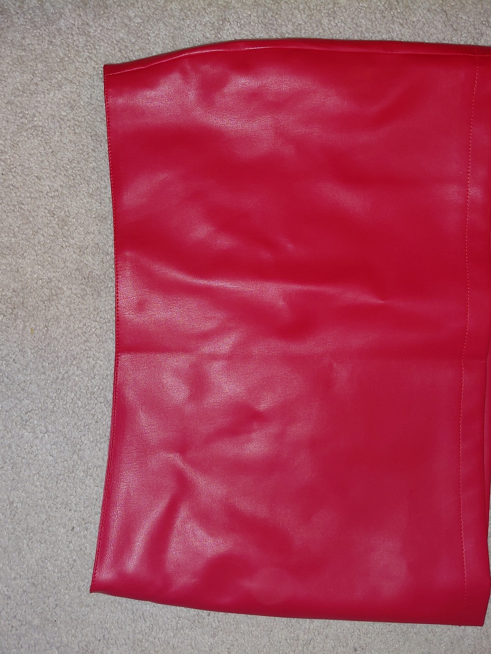 Edikted Red Faux Leather Skirt